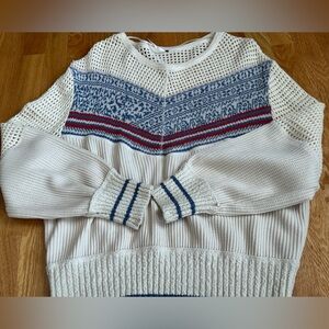 Free people waffle knit sweater